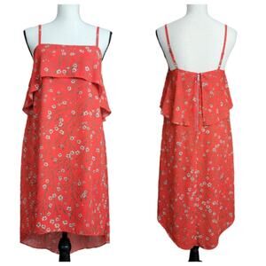 Alice + Olivia Reese‎ Sleeveless High-low Dress in Dainty Daisy Red Small